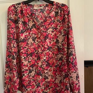 LOFT large floral blouse